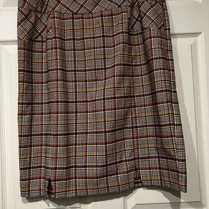 NWT Cato Plaid Pencil Skirt - Fall Colors Size 18